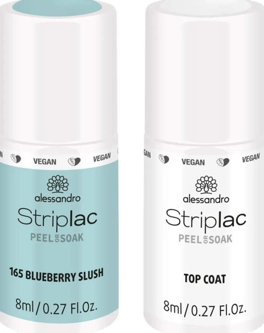 Hot Alessandro Striplac Peel or Soak Blueberry Nails