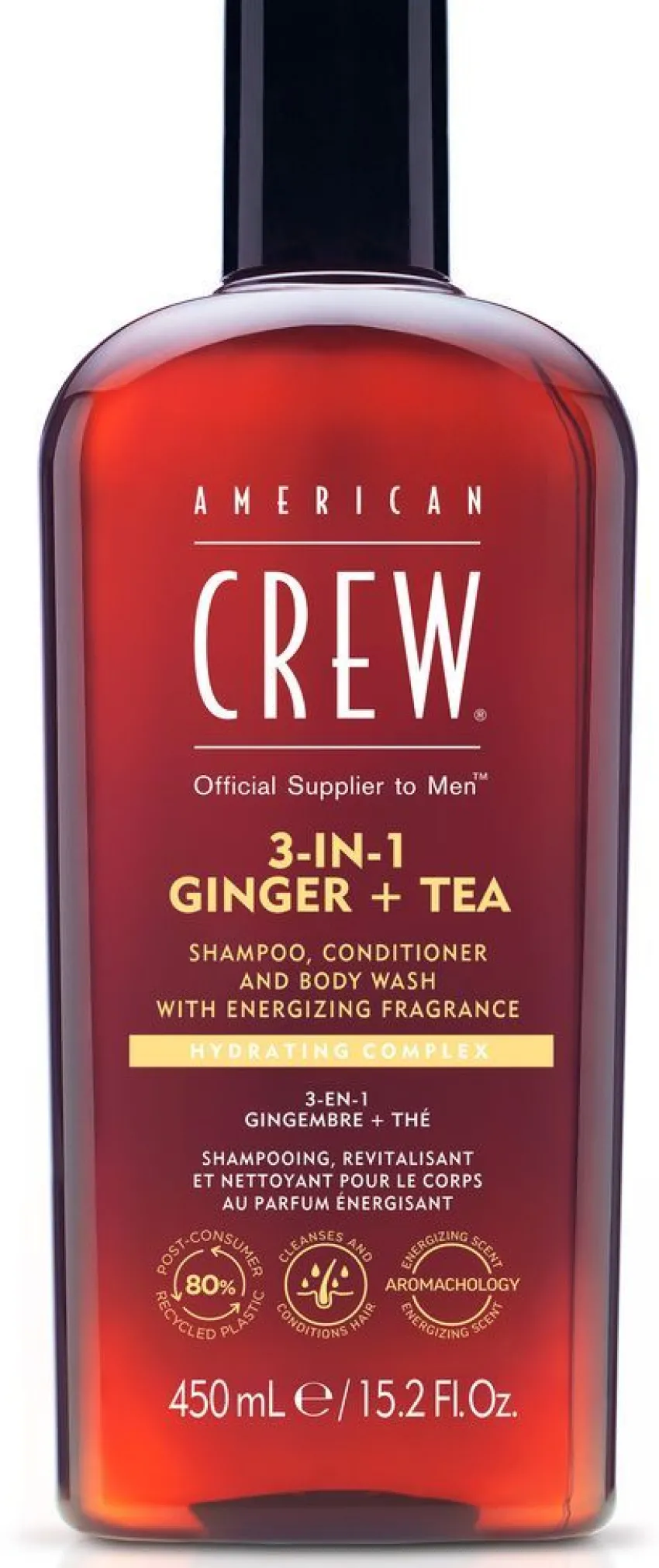Online American Crew 3 in 1 Ginger & Tea Shampoo, Conditioner & Body Wash