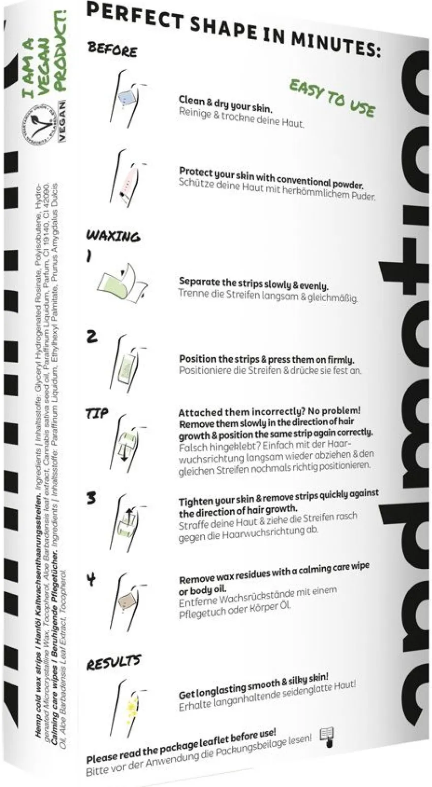Online andmetics Hemp Oil Wax Strips