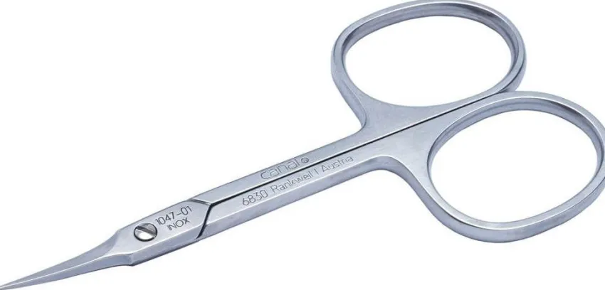 Clearance Canal Instrumente Canal Hautschere gebogen rostfrei 9cm