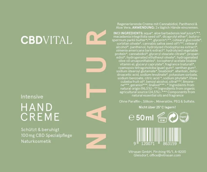 Discount CBD VITAL Intensive Handcreme