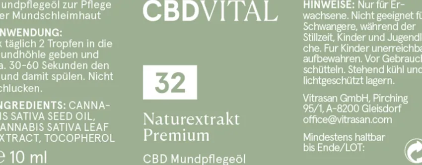 Online CBD VITAL Naturextrakt Premium Öl 32%