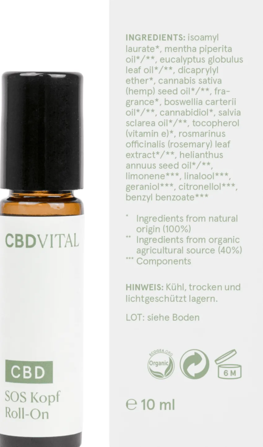 New CBD VITAL SOS Kopf Roll On