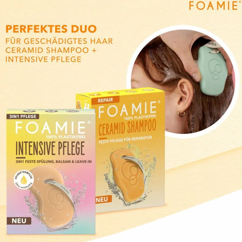 Clearance Foamie Ceramid Shampoo Bar Feste Pflege für Reparatur