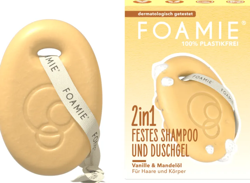 Sale Foamie 2in1 Festes Shampoo und Duschgel Vanille & Mandelmilch