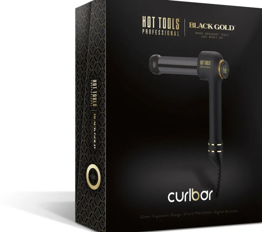 Clearance Hot Tools Professional Black Gold Curlbar Lockenstab 32mm