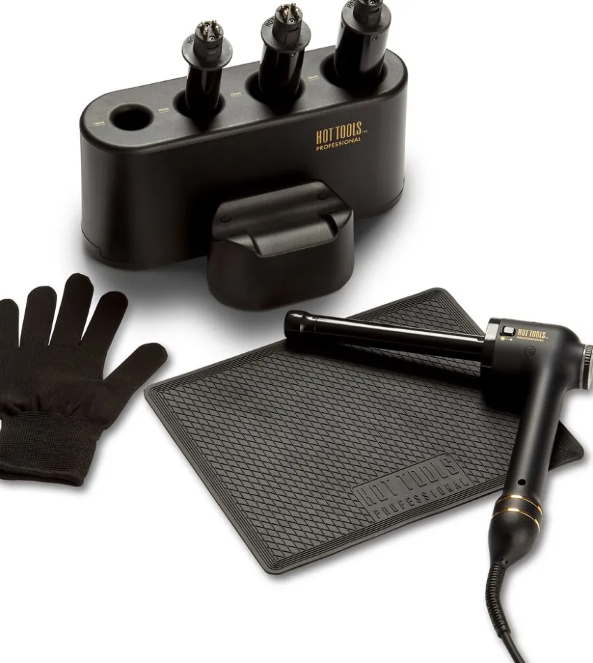 Online Hot Tools Professional Black Gold Curl Bar Set