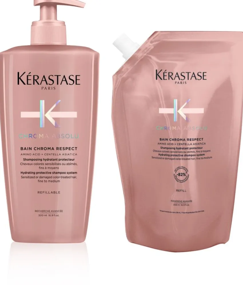 Hot Kérastase Chroma Absolu Bain Chroma Respect Refill Bundle