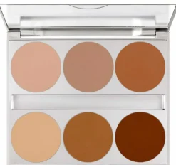 Outlet Kryolan Professional Make-Up Kryolan Dual Finish Palette 6 Farben