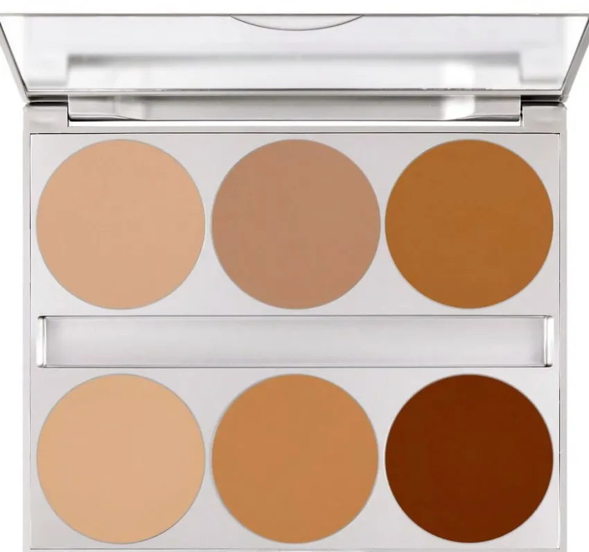 Outlet Kryolan Professional Make-Up Kryolan Dual Finish Palette 6 Farben