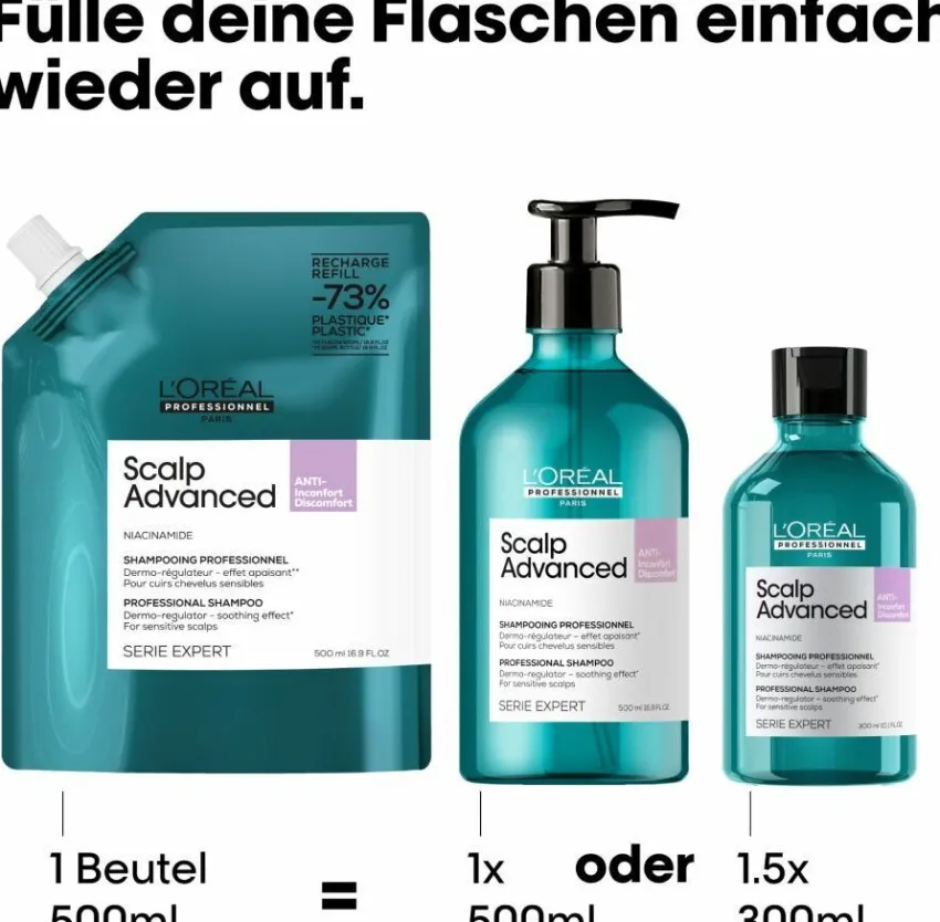 Fashion L'Oréal Professionnel Paris L'Oréal Série Expert Scalp Advanced Anti-Discomfort Dermo-Regulator Refill Shampoo 500ml