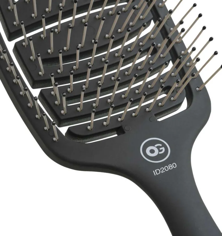 Sale Olivia Garden Essential Care Flex Thick Hair Bristles Matt Black