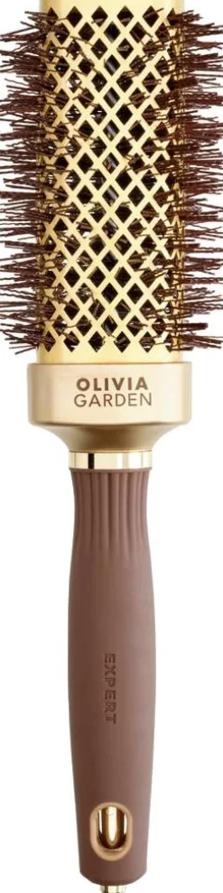 Online Olivia Garden Expert Blowout Straight mit gewellten Borsten Gold & Braun