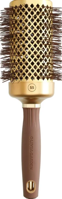 Outlet Olivia Garden Expert Blowout Shine mit gewellten Borsten Gold & Braun