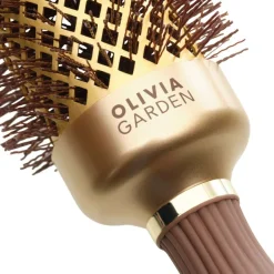 Outlet Olivia Garden Expert Blowout Shine mit gewellten Borsten Gold & Braun