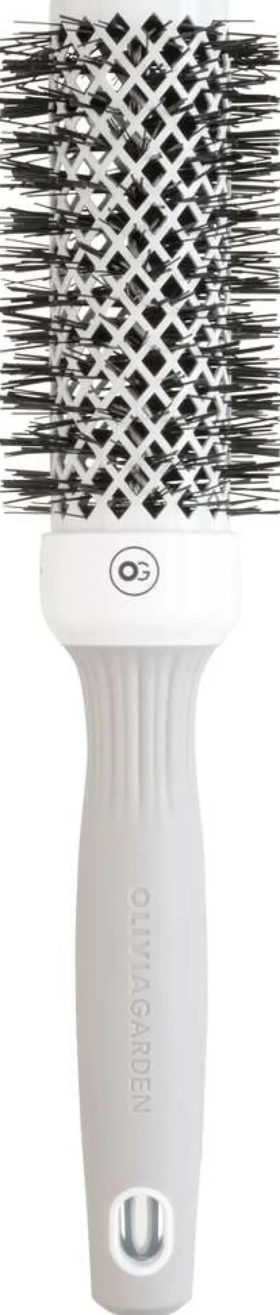 Outlet Olivia Garden Expert Blowout Shine Rundbürste Weiß & Grau