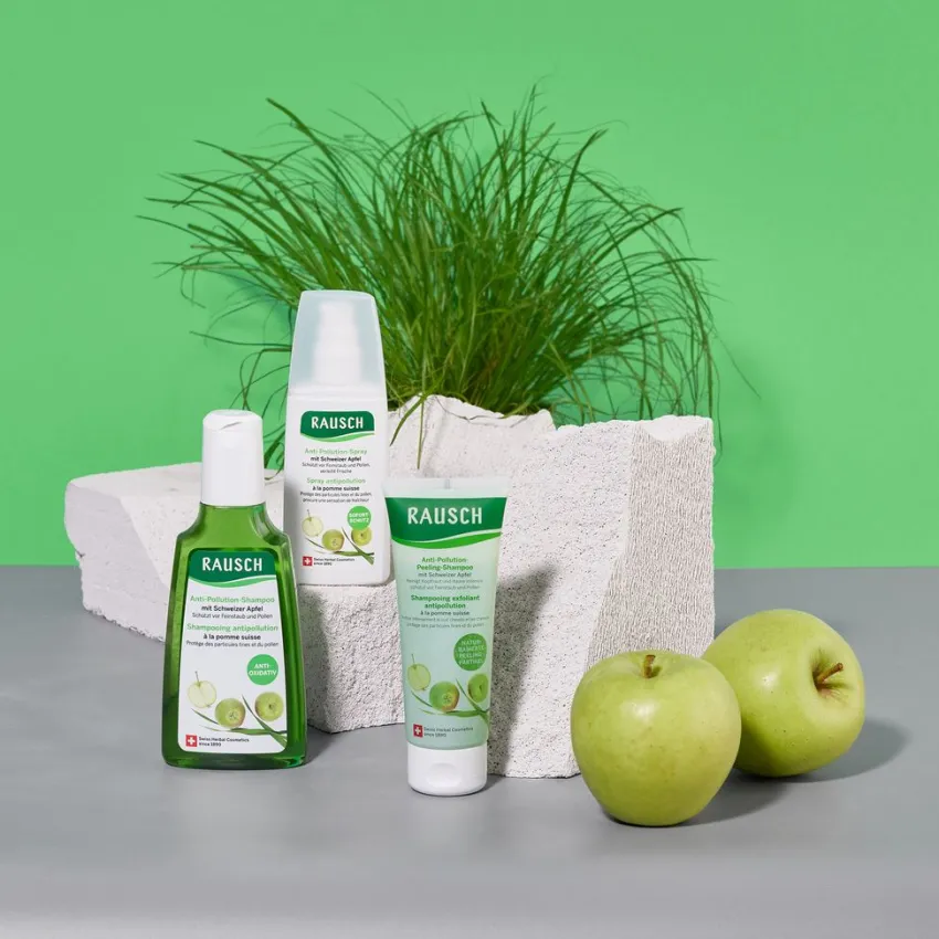 New Rausch Anti-Pollution-Peeling Shampoo mit Schweizer Apfel